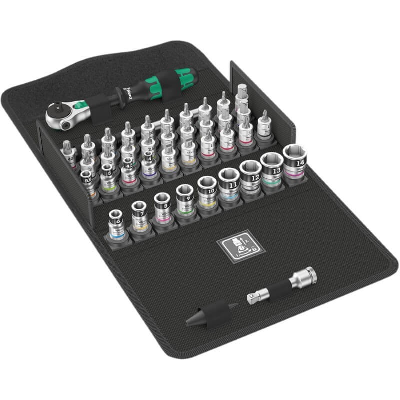 SET WERA CHIAVE A CRICCHETTO ALL-IN ZYKLOP SPEED CON ATTACCO DA 1/4" POLLICI