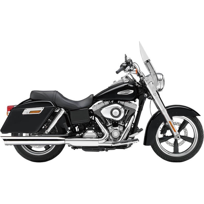 COBRA SLASHDOWN 4" CHROME MUFFLER FOR HARLEY DYNA SWITCHBACK 2012-2016