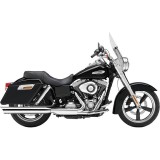 COBRA SLASHDOWN 4" CHROME MUFFLER FOR HARLEY DYNA SWITCHBACK 2012-2016