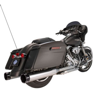 TERMINALI S&S MK45 SLIP-ON CROMO CON TRACER CAPS NERI HARLEY TOURING 1984-2016