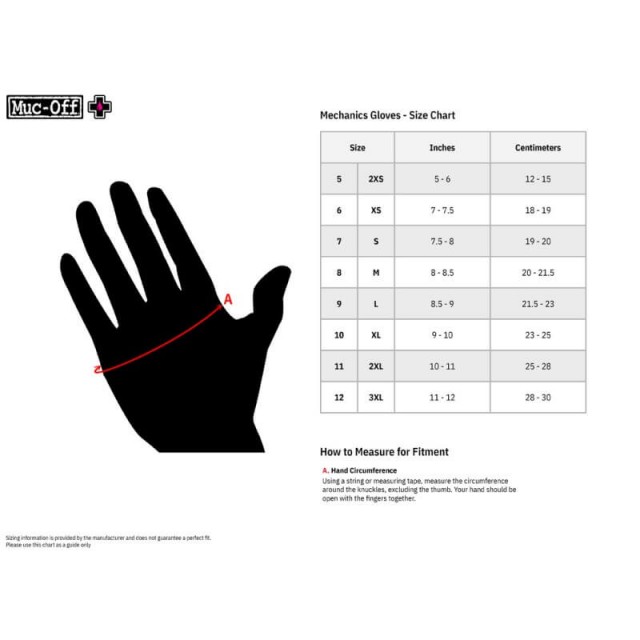 MUC-OFF MECHANICS GLOVES - SIZE TAB