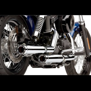 TERMINALI COBRA RPT SLIP-ON CROMATI DA 3" PER HARLEY DYNA 1999-2017