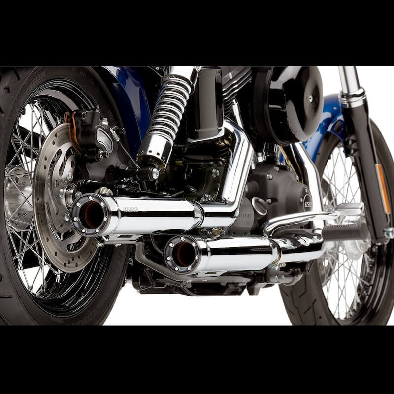 COBRA RPT SLIP-ONS 3" CHROME MUFFLERS FOR HARLEY DAVIDSON DYNA 1999-2017
