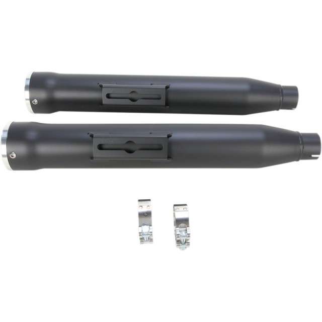COBRA RPT SLIP-ONS 3" BLACK MUFFLERS FOR HARLEY DAVIDSON DYNA 1999-2017 - RAIL