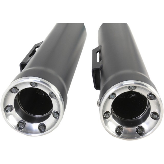 COBRA RPT SLIP-ONS 3" BLACK MUFFLERS FOR HARLEY DAVIDSON DYNA 1999-2017 - END CAPS