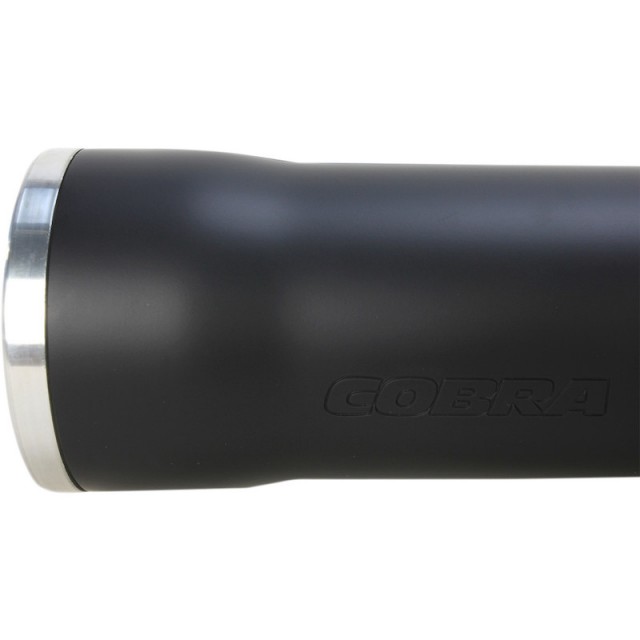 TERMINALI COBRA RPT SLIP-ON NERI DA 3" PER HARLEY DYNA 1999-2017 - LOGO