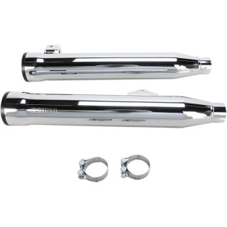 COBRA RPT SLIP-ONS 3" CHROME MUFFLERS FOR HARLEY DAVIDSON DYNA FAT BOB, WIDE GLIDE