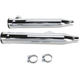 COBRA RPT SLIP-ONS 3" CHROME MUFFLERS FOR HARLEY DAVIDSON DYNA FAT BOB, WIDE GLIDE