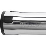 COBRA RPT SLIP-ONS 3" CHROME MUFFLERS FOR HARLEY DAVIDSON DYNA FAT BOB, WIDE GLIDE - LOGO