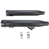 COBRA RPT SLIP-ONS 3" BLACK MUFFLERS FOR HARLEY DAVIDSON DYNA FAT BOB, WIDE GLIDE - RAILS