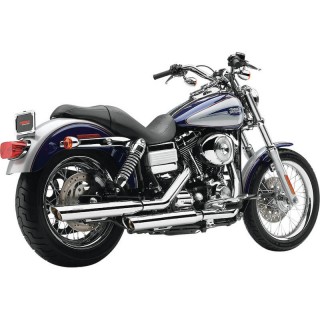 TERMINALI COBRA SLIP-ON 3" CROMATI PER HARLEY DYNA FAT BOB, WIDE GLIDE
