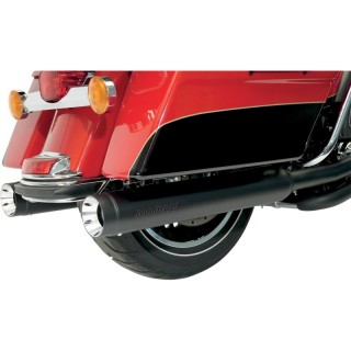 TERMINALI KERKER SLIP-ON STOUT NERI PER HARLEY TOURING 2010-2016