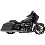 KERKER MUFFLERS SLIP-ON SLASH CHROME FOR HARLEY TOURING 2017-2021 - SIDE