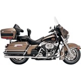 KERKER 3-1/2" SLIP-ON CHROME MUFFLERS FOR HARLEY TOURING 1995-2009 - SIDE