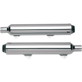 KERKER 3-1/2" SLIP-ON CHROME MUFFLERS FOR HARLEY TOURING 1995-2009