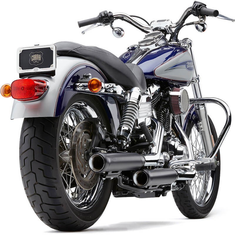 COBRA NEIGHBORHOOD HATER BLACK MUFFLERS FOR HARLEY DAVIDSON DYNA 1995-2017