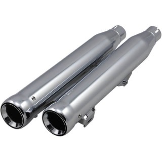 COBRA NEIGHBORHOOD HATER CHROME MUFFLERS FOR HARLEY DYNA FAT BOB, WIDE GLIDE