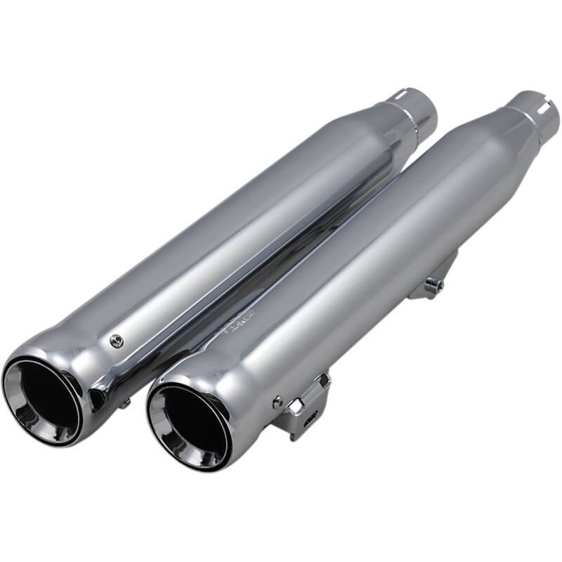 COBRA NEIGHBORHOOD HATER CHROME MUFFLERS FOR HARLEY DYNA FAT BOB, WIDE GLIDE