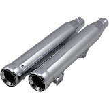 COBRA NEIGHBORHOOD HATER CHROME MUFFLERS FOR HARLEY DYNA FAT BOB, WIDE GLIDE
