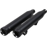 COBRA NEIGHBORHOOD HATER BLACK MUFFLERS FOR HARLEY DYNA FAT BOB, WIDE GLIDE