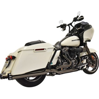 BASSANI XHAUST TRUE-DUAL DOWN UNDER BLACK EXHAUST FOR HARLEY TOURING 17-21