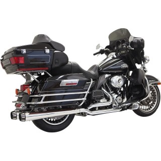 SCARICHI BASSANI XHAUST TRUE-DUAL DOWN UNDER CROMATI PER HARLEY TOURING 09-16