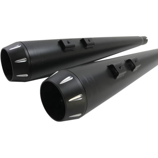 SCARICHI BASSANI XHAUST TRUE-DUAL DOWN UNDER NERI PER HARLEY TOURING 09-16 - TERMINALI