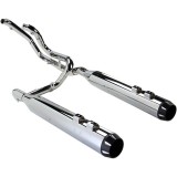 SCARICHI BASSANI XHAUST TRUE-DUAL DOWN UNDER CROMATI PER HARLEY TOURING 09-16