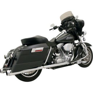 SCARICHI BASSANI XHAUST TRUE-DUAL +P BAGGER CROMATI PER HARLEY TOURING 99-08