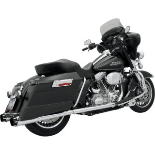 SCARICHI BASSANI XHAUST TRUE-DUAL +P BAGGER CROMATI PER HARLEY TOURING 99-08