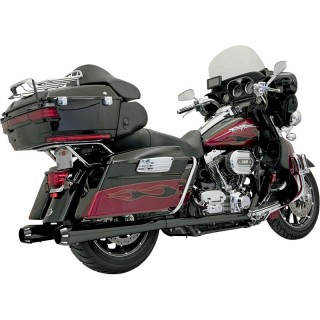 SCARICHI BASSANI XHAUST TRUE-DUAL +P BAGGER NERI PER HARLEY TOURING 99-08