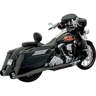 SCARICHI BASSANI XHAUST TRUE-DUAL +P BAGGER NERI PER HARLEY TOURING 99-08