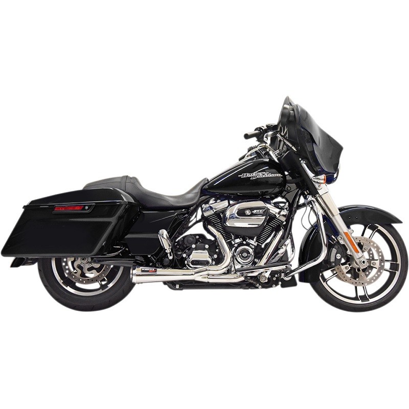 SCARICO CORTO BASSANI XHAUST ROAD RAGE 2 IN1 CROMATO HARLEY TOURING 17-21