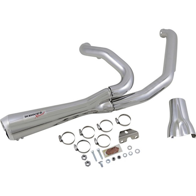SCARICO CORTO BASSANI XHAUST ROAD RAGE 2 IN1 CROMATO HARLEY TOURING 17-21 - COMPONENTI