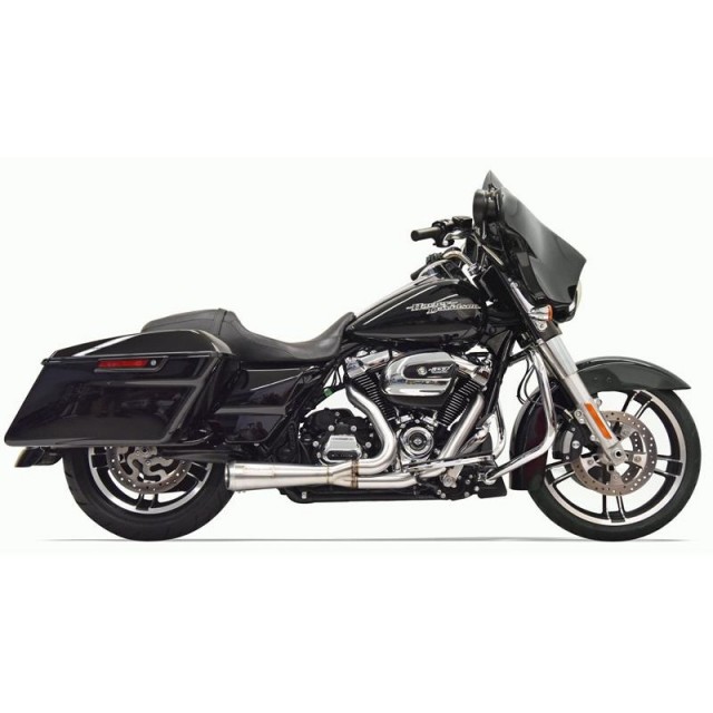 SCARICO CORTO BASSANI XHAUST ROAD RAGE 2 IN 1 ACCIAIO INOX HARLEY TOURING 17-21 - LATO