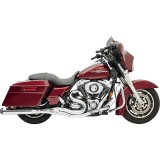 SCARICO BASSANI XHAUST ROAD RAGE II B1 2 IN 1 CROMATO HARLEY TOURING 95-16 - LATO