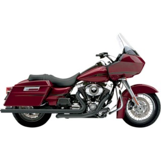 COBRA SPEEDSTER DUAL 2 IN 2 BLACK EXHAUST SYTEM HARLEY TOURING 2010-2016 - SIDE
