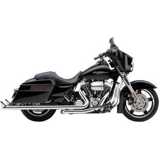 SCARICHI COBRA SPEEDSTER DUAL FISHTAIL CROMATI 2 IN 2 HARLEY TOURING 2010-2016 - LATO