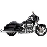 SCARICHI COBRA SPEEDSTER DUAL FISHTAIL CROMATI 2 IN 2 HARLEY TOURING 2010-2016 - LATO