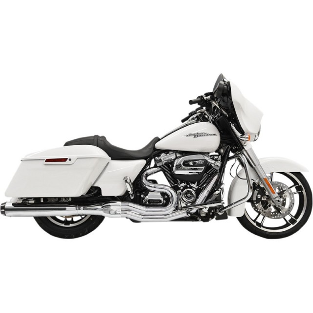 BASSANI XHAUST ROAD RAGE B4 2 IN 1 CHROME STRAIGHT EXHAUST HARLEY TOURING 17-21