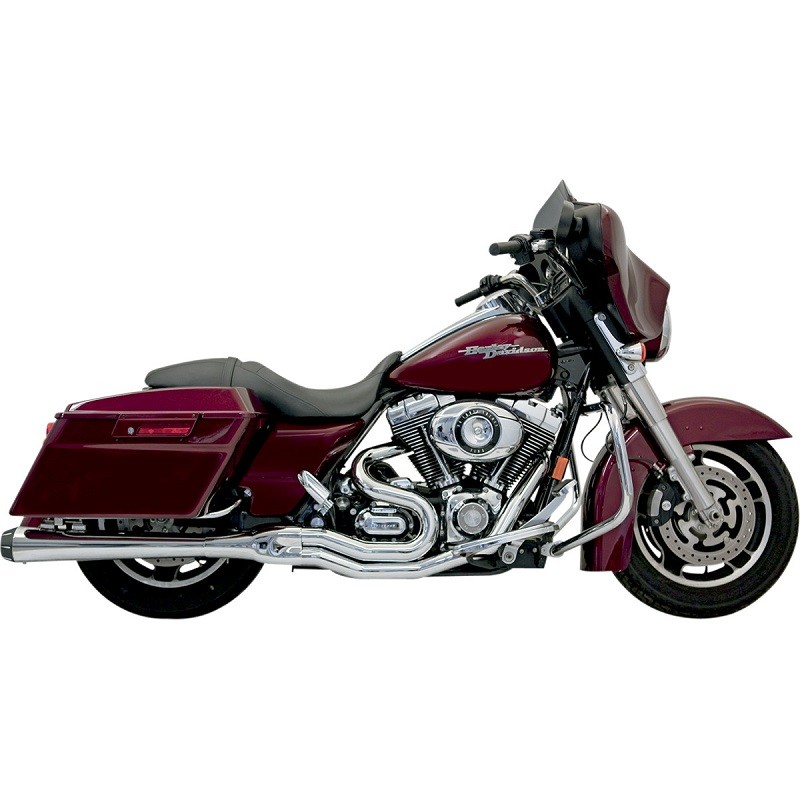 BASSANI XHAUST ROAD RAGE B4 2 IN 1 CHROME MEGAPHONE EXHAUST HARLEY TOURING 95-16