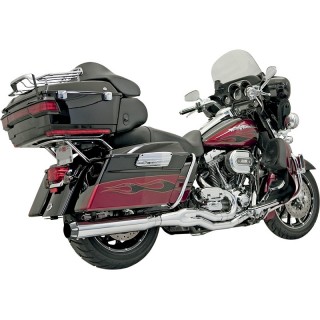 SCARICO BASSANI XHAUST ROAD RAGE B4 2 IN 1 CROMATO DRITTO HARLEY TOURING 95-16