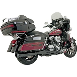 SCARICO BASSANI XHAUST ROAD RAGE B4 2 IN 1 NERO DRITTO HARLEY TOURING 95-16