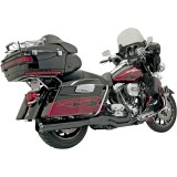 SCARICO BASSANI XHAUST ROAD RAGE B4 2 IN 1 NERO DRITTO HARLEY TOURING 95-16