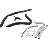 SCARICHI COBRA SPEEDSTER SHORT SWEPT NERI PER HARLEY DAVIDSON TOURING 2017-2021 - ESPLOSO