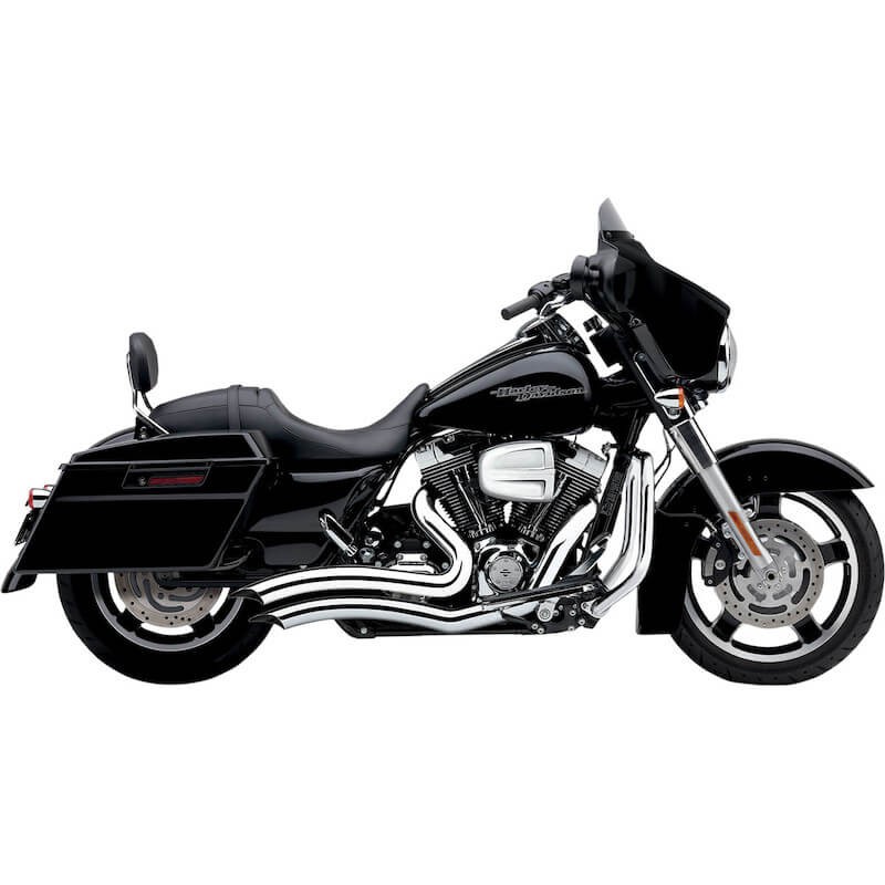 COBRA SPEEDSTER SHORT SWEPT CHROME EXHAUST FOR HARLEY DAVIDSON TOURING 2010-2016