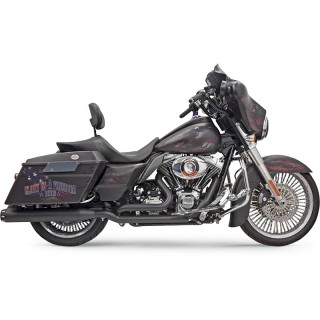 COLLETTORI BASSANI XHAUST TRUE-DUAL DOWN UNDER NERI PER HARLEY TOURING 09-16
