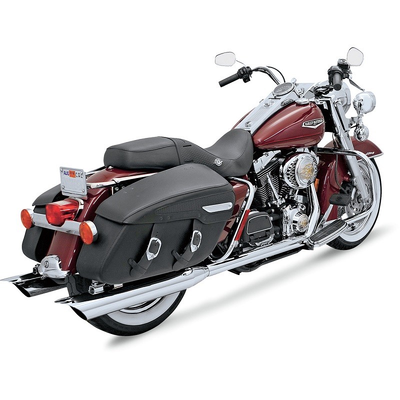 COLLETTORI BASSANI XHAUST TRUE-DUAL BAGGER CROMATI PER HARLEY TOURING 95-08
