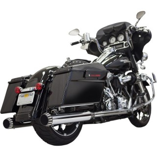 TERMINALI BASSANI XHAUST DNT MEGAPHONE 4” CROMATI HARLEY DAVIDSON TOURING 95-16