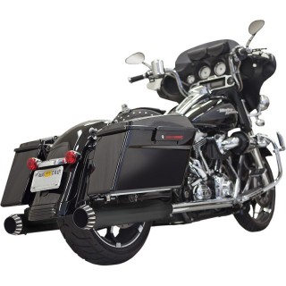 BASSANI XHAUST DNT MEGAPHONE 4” BLACK MUFFLER HARLEY DAVIDSON TOURING 95-16